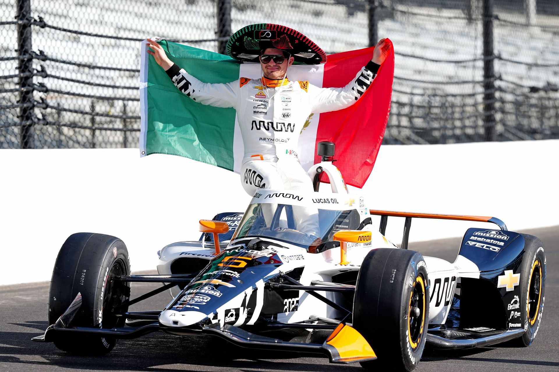 Pato O'Ward at the front row photoshoot for the INDYCAR 109th Running of The Indianapolis 500 - Source: Getty